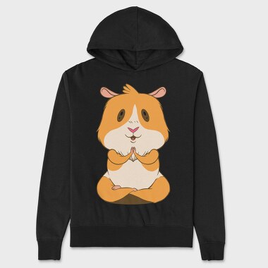Cute Guinea Pig Yoga, Hanorac Oversize Barbati (Unisex)