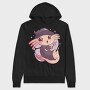 Cute Halloween Axolotl, Hanorac Oversize Barbati (Unisex)
