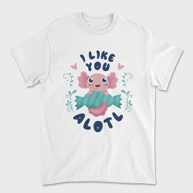 Cute Happy Baby Axolotl, Tricou Barbati (Unisex)