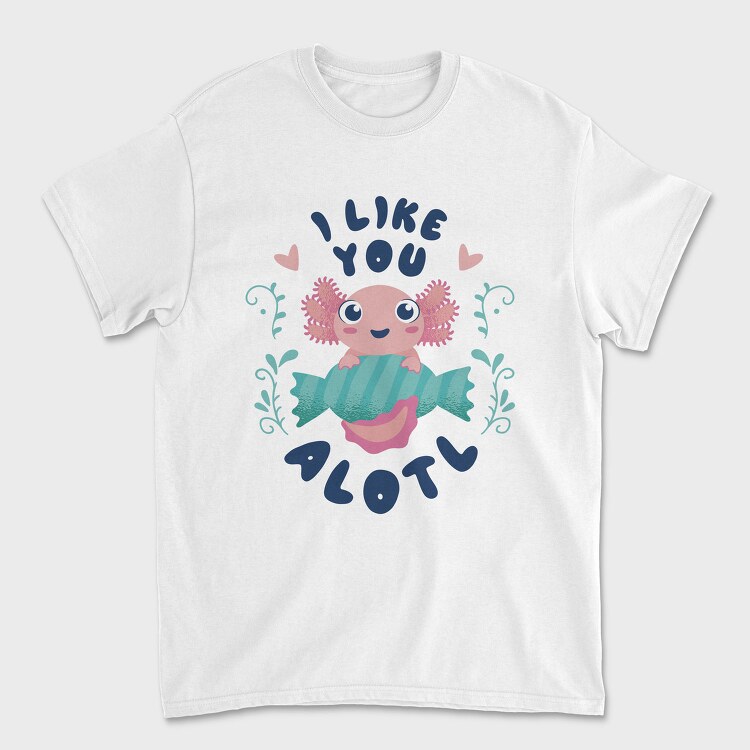 Cute Happy Baby Axolotl, Tricou Barbati (Unisex)