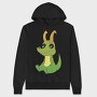 Cute Horned Crocodile Golden Horns, Hanorac Oversize Barbati (Unisex)