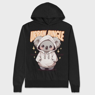 Cute Koala Urban, Hanorac Oversize Barbati (Unisex)