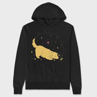 Cute Labrador Dog All I Need, Hanorac Oversize Barbati (Unisex)