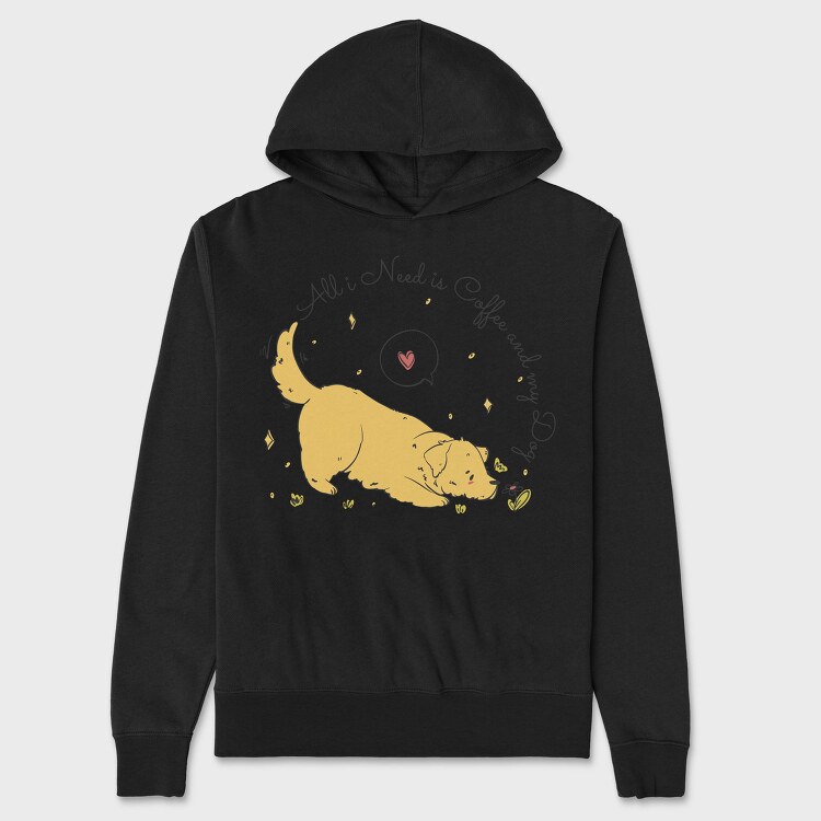 Cute Labrador Dog All I Need, Hanorac Oversize Barbati (Unisex)