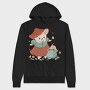 Cute Mushroom And Frog Kawaii, Hanorac Oversize Barbati (Unisex)