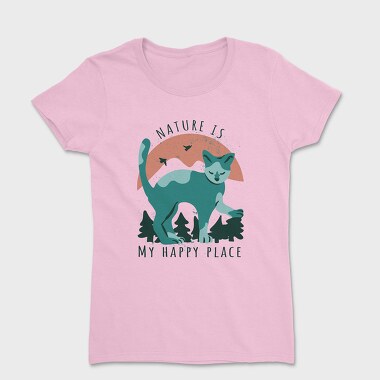 Cute Nature Cat Mug, Tricou Femei