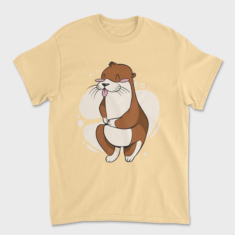 Cute Otter Cartoon, Tricou Barbati (Unisex)