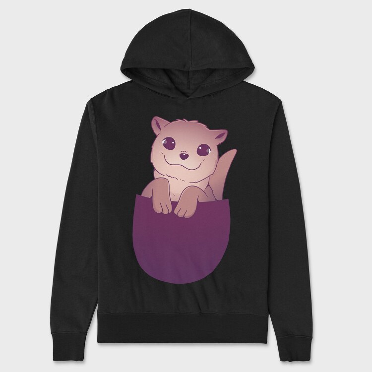 Cute Otter In Pocket, Hanorac Oversize Barbati (Unisex)