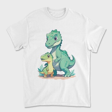 Cute Prehistoric Dinosaur Family Dinosuar, Tricou Barbati (Unisex)