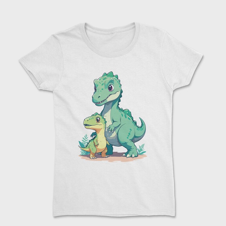 Cute Prehistoric Dinosaur Family Dinosuar, Tricou Femei