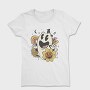 Cute Retro Ghost Halloween Vintage, Tricou Femei