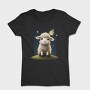 Cute Sheep And Moon, Tricou Femei