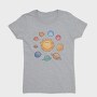 Cute Solar System With Planets Kawaii, Tricou Femei