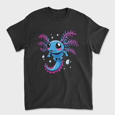 Cute Swimming Axolotl, Tricou Barbati (Unisex)
