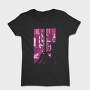 Cyberpunk Girl Silhouette Vaporwave Window, Tricou Femei