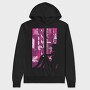 Cyberpunk Girl Silhouette Vaporwave Window, Hanorac Oversize Barbati (Unisex)
