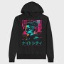 Cyberpunk Tokyo Girl, Hanorac Oversize Barbati (Unisex)