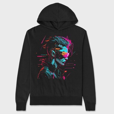 Cyberpunk Vr Glasses, Hanorac Oversize Barbati (Unisex)