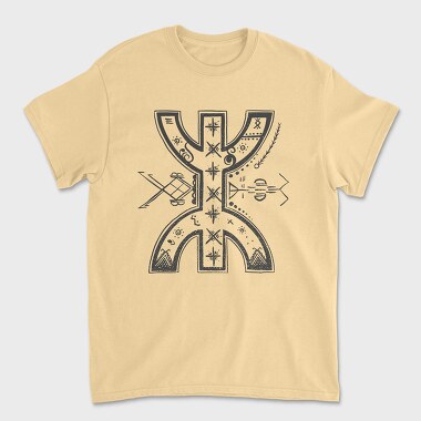 Berber Symbol Abstract Symbols, Tricou Barbati (Unisex)