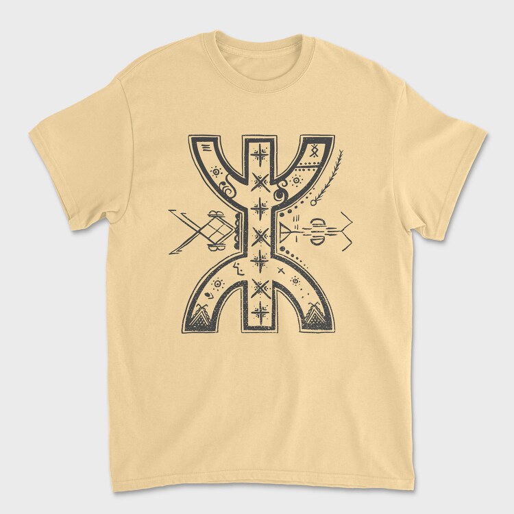 Berber Symbol Abstract Symbols, Tricou Barbati (Unisex)