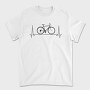 Bicycle Over Heartbeat Line, Tricou Barbati (Unisex)