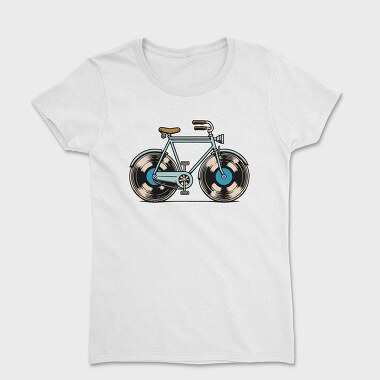 Bicycle Vinyl Record Bike, Tricou Femei