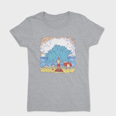 Big Wave Meme Beach Stand, Tricou Femei