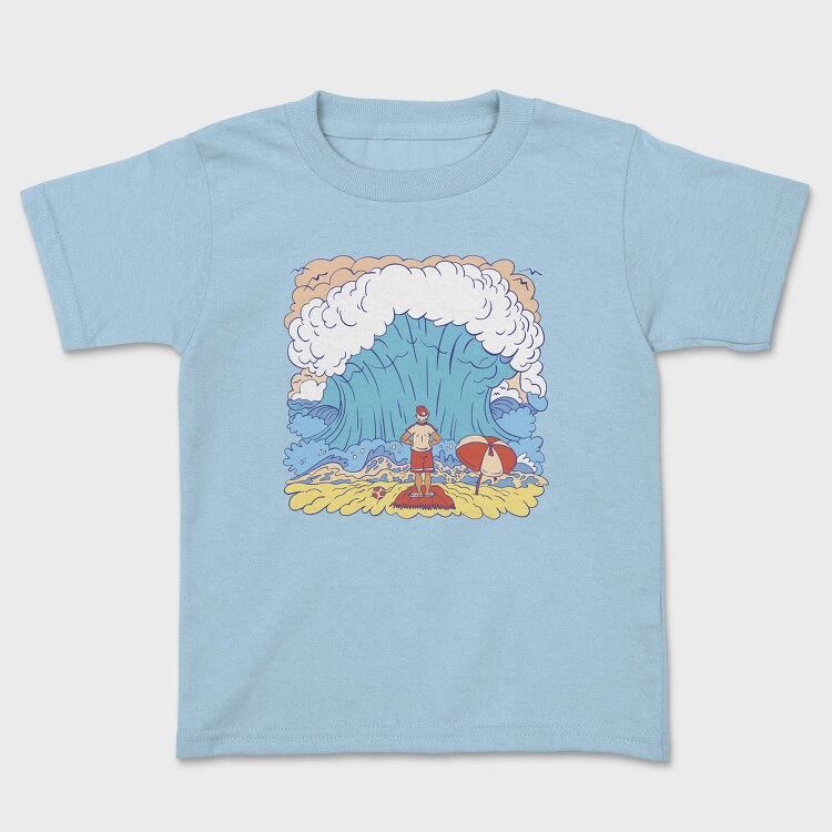 Big Wave Meme Beach Stand, Tricou Copii