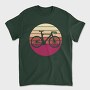 Bike Silhouette Retro Sunset, Tricou Barbati (Unisex)