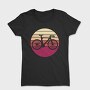 Bike Silhouette Retro Sunset, Tricou Femei