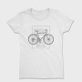 Biker Text Bicycle, Tricou Femei
