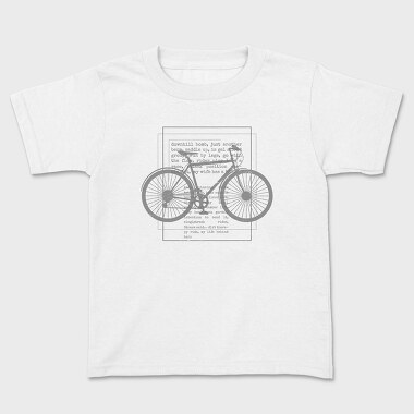 Biker Text Bicycle, Tricou Copii