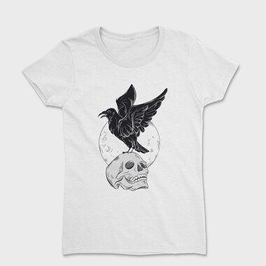 Black Raven On A Skull, Tricou Femei