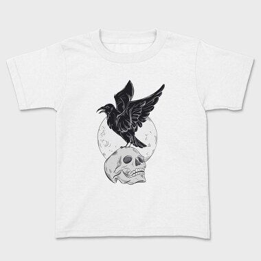 Black Raven On A Skull, Tricou Copii