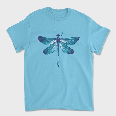 Blue Dragonfly Realistic, Tricou Barbati (Unisex)