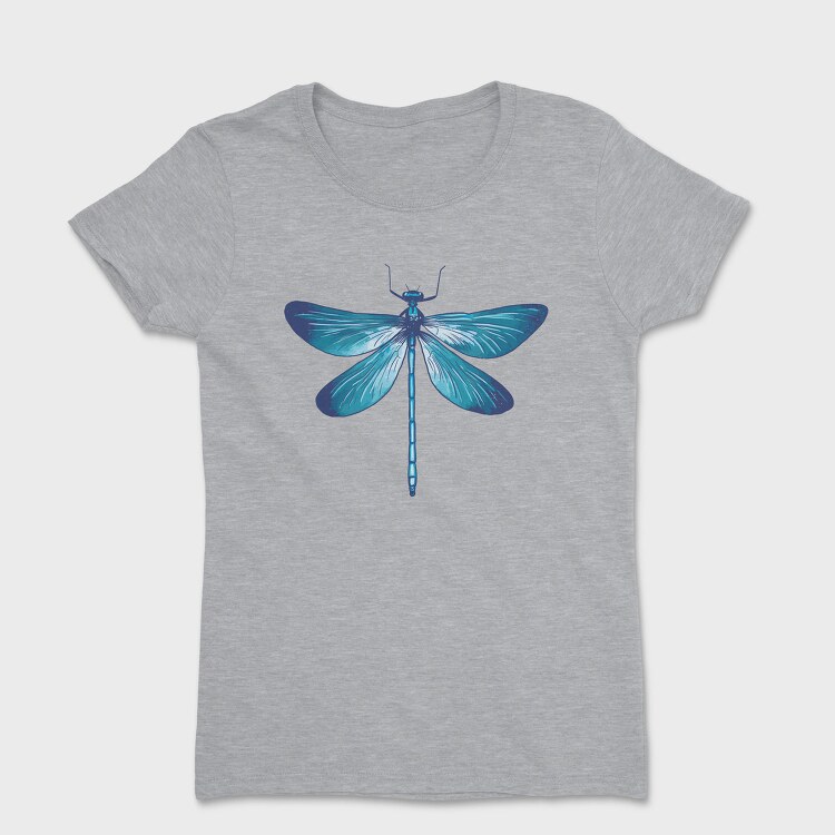Blue Dragonfly Realistic, Tricou Femei