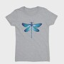 Blue Dragonfly Realistic, Tricou Femei
