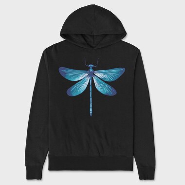 Blue Dragonfly Realistic, Hanorac Oversize Barbati (Unisex)