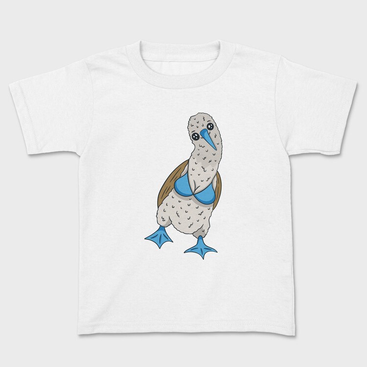 Blue Footed Booby Bird, Tricou Copii