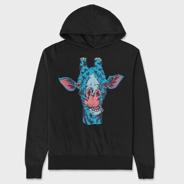 Blue Giraffe Wild, Hanorac Oversize Barbati (Unisex)
