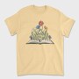Book With Flowers Watercolor, Tricou Barbati (Unisex)