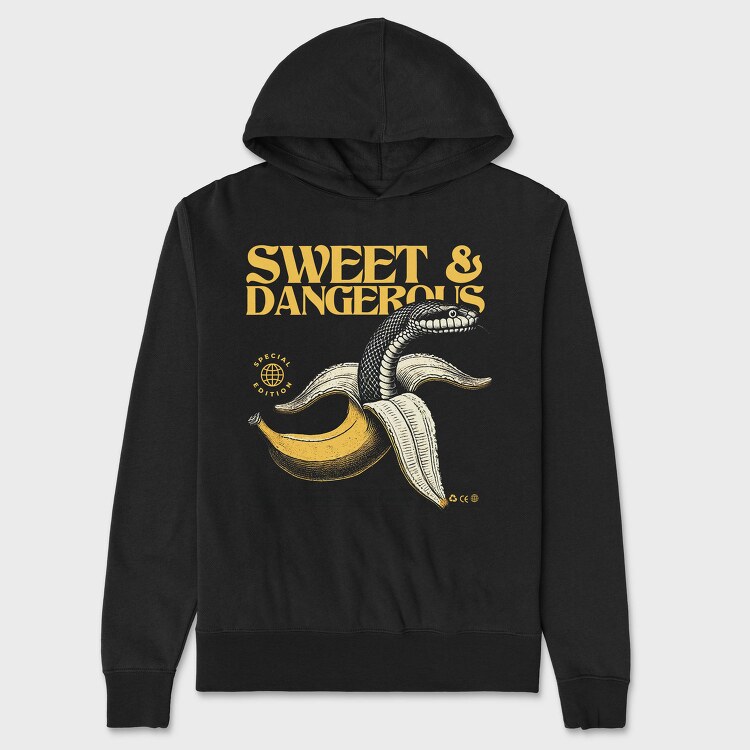 Dangerous Snake Banana Trend, Hanorac Oversize Barbati (Unisex)