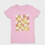 Danish Pastel Floral Checkered, Tricou Femei