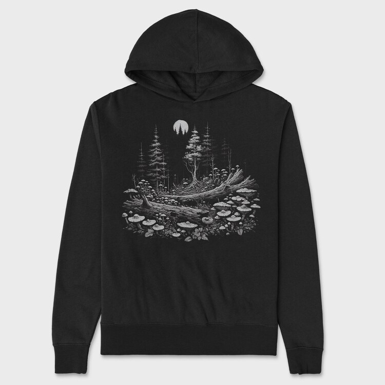 Dark Enchanted Mystical Forest, Hanorac Oversize Barbati (Unisex)
