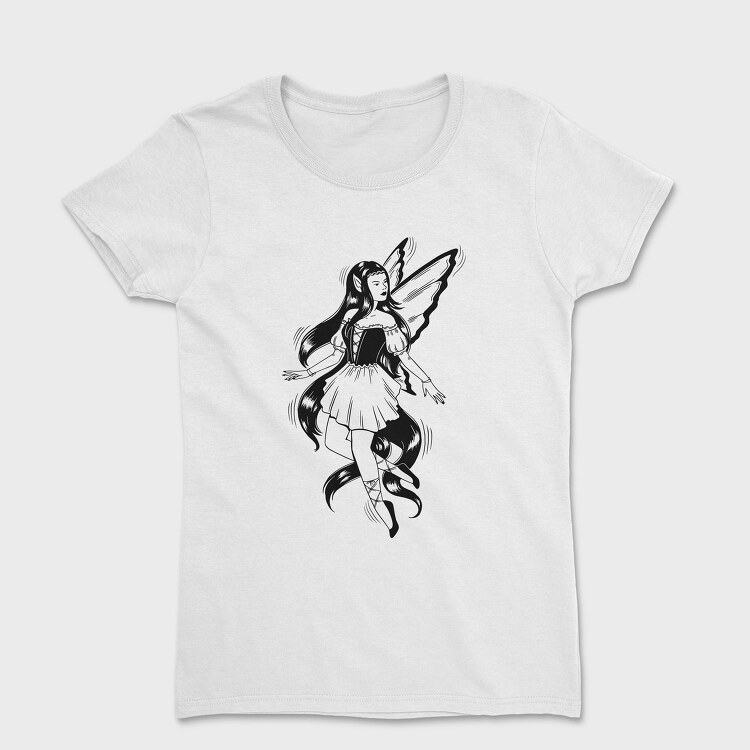 Dark Fairy Creature Hand Drawn, Tricou Femei