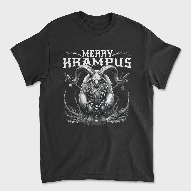 Dark Merry Krampus Portrait Trend, Tricou Barbati (Unisex)