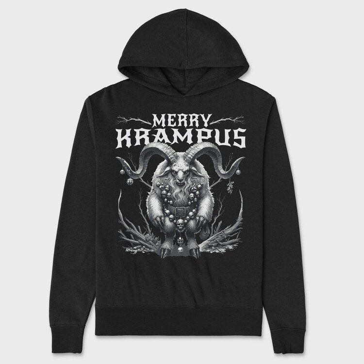 Dark Merry Krampus Portrait Trend, Hanorac Oversize Barbati (Unisex)