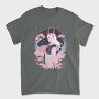 Demon Japanese Fantasy Girl Sorceress Horn Sakura, Tricou Barbati (Unisex)