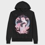 Demon Japanese Fantasy Girl Sorceress Horn Sakura, Hanorac Oversize Barbati (Unisex)