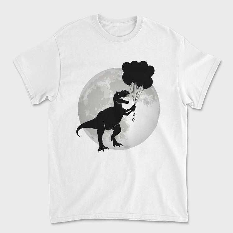 Dinosaur With Balloons T Rex, Tricou Barbati (Unisex)